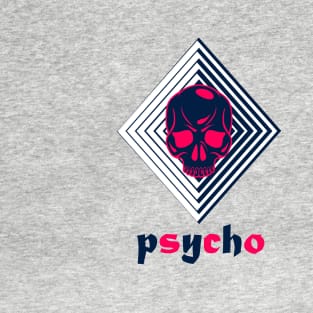 An interesting psycho skull logo T-Shirt